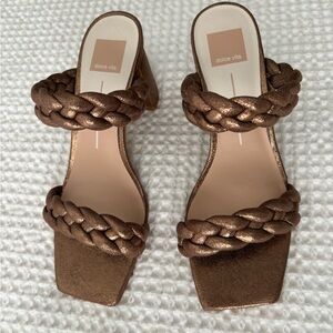 Dolce Vita Bronze Braid sandals NWOB